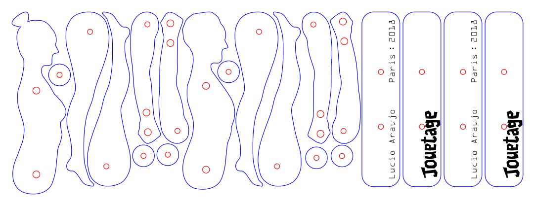 Jouetage. Fichier du jouet l'Acrobate pour la machine de découpe laser